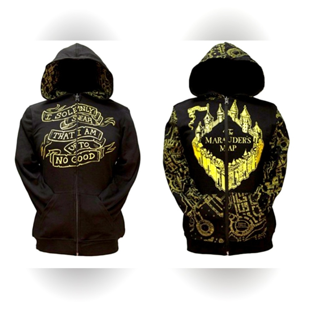 Bioworld reversible Harry Potter hoodie (Marauder’s Map/Solemnly Swear print)